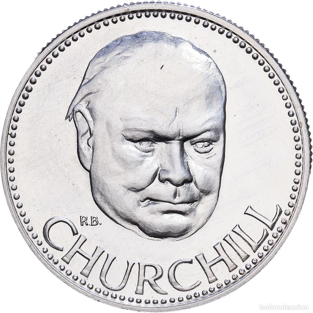 Medallas hist&oacute;ricas: [#1216472] Francia, medalla, Winston Churchill, 1984, Plata, SC