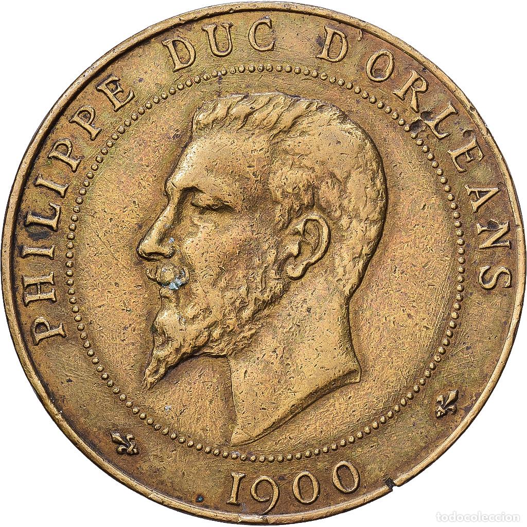 Medallas hist&oacute;ricas: [#1216525] Francia, zeton, Philippe, Duc d'Orl&eacute;ans, 1900, Lat&oacute;n, MBC