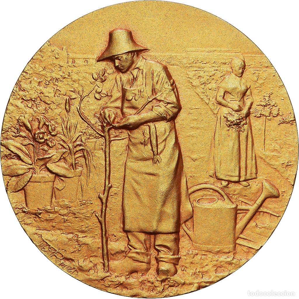 Medallas hist&oacute;ricas: [#1216518] Francia, medalla, Soci&eacute;t&eacute; d'Horticulture de Douai, Bronce dorado, Rivet, SC