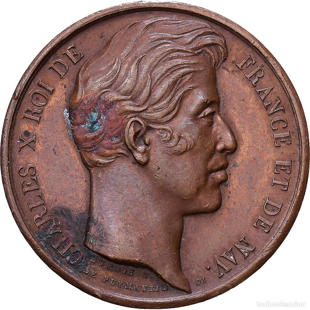 Medallas hist&oacute;ricas: [#1216527] Francia, zeton, Charles X, Reconnaissance de la ville de Lille, 1827, Bronce