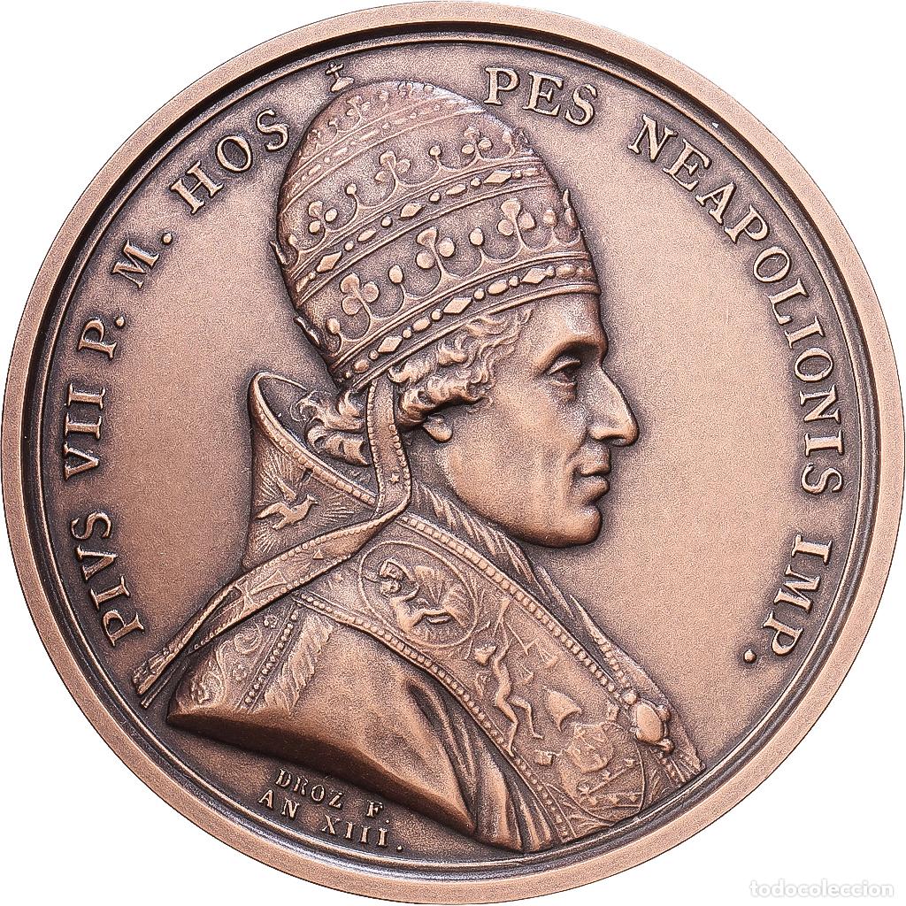 Medallas hist&oacute;ricas: [#1216552] Francia, medalla, Le sacre de Napol&eacute;on Ier par Pie VII, Bronce, Droz, Restrike