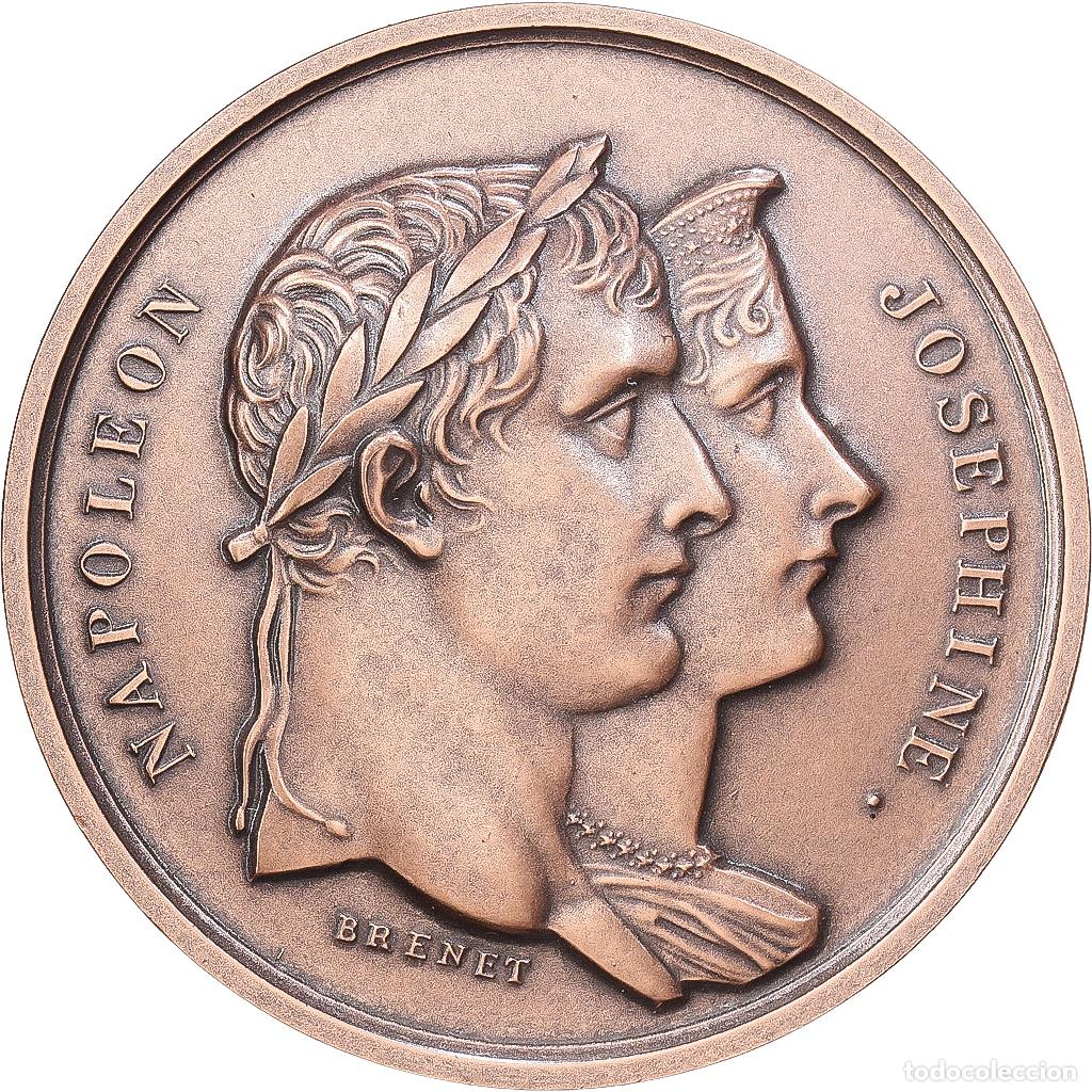 Medallas hist&oacute;ricas: [#1216551] Francia, medalla, Napol&eacute;on Ier et Jos&eacute;phine, Bronce, Brenet, Restrike, SC