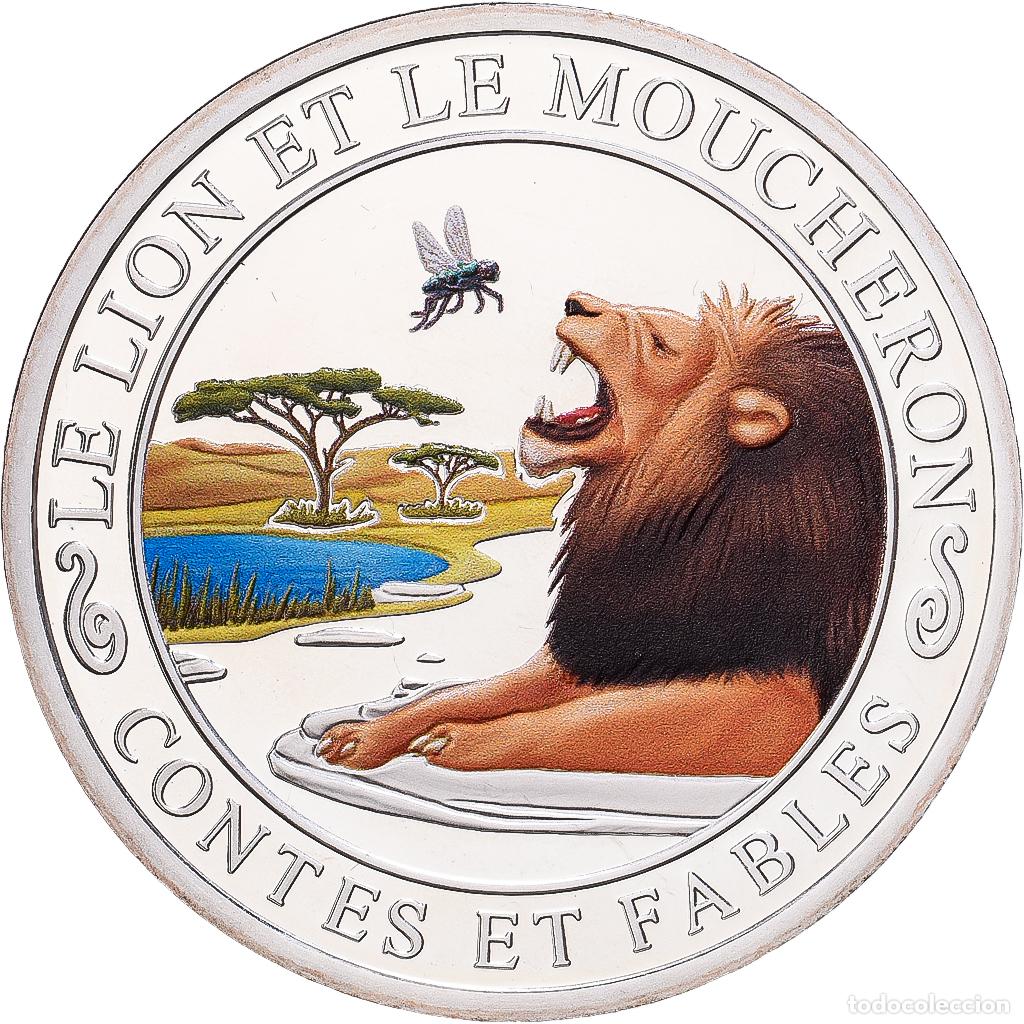 Medallas hist&oacute;ricas: [#1216556] Francia, medalla, Contes et Fables, Le Lion et le Moucheron, Plata, FDC