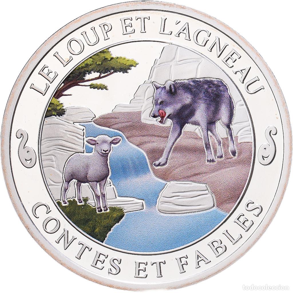 Medallas hist&oacute;ricas: [#1216557] Francia, medalla, Contes et Fables, Le Loup et l'Agneau, Plata, FDC