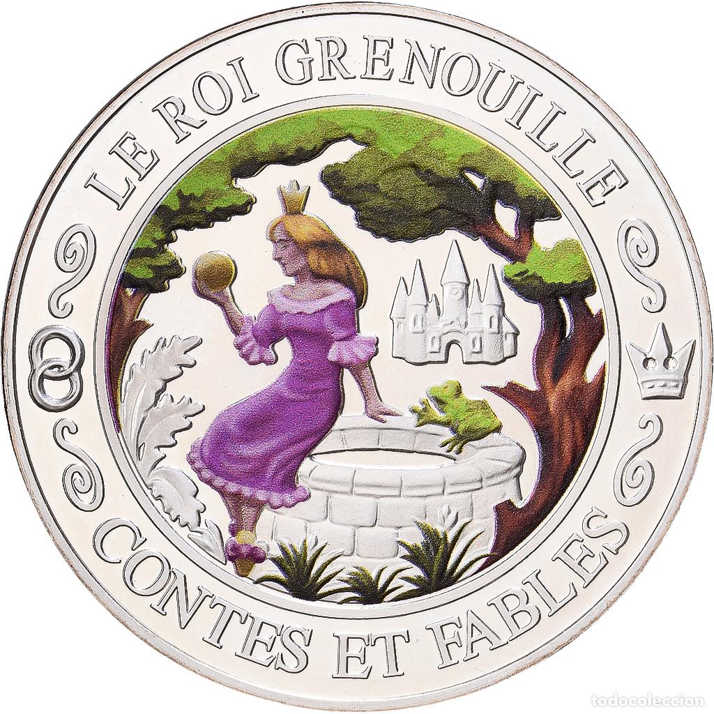 Medallas hist&oacute;ricas: [#1216561] Francia, medalla, Contes et Fables, Le Roi Grenouille, Plata, FDC