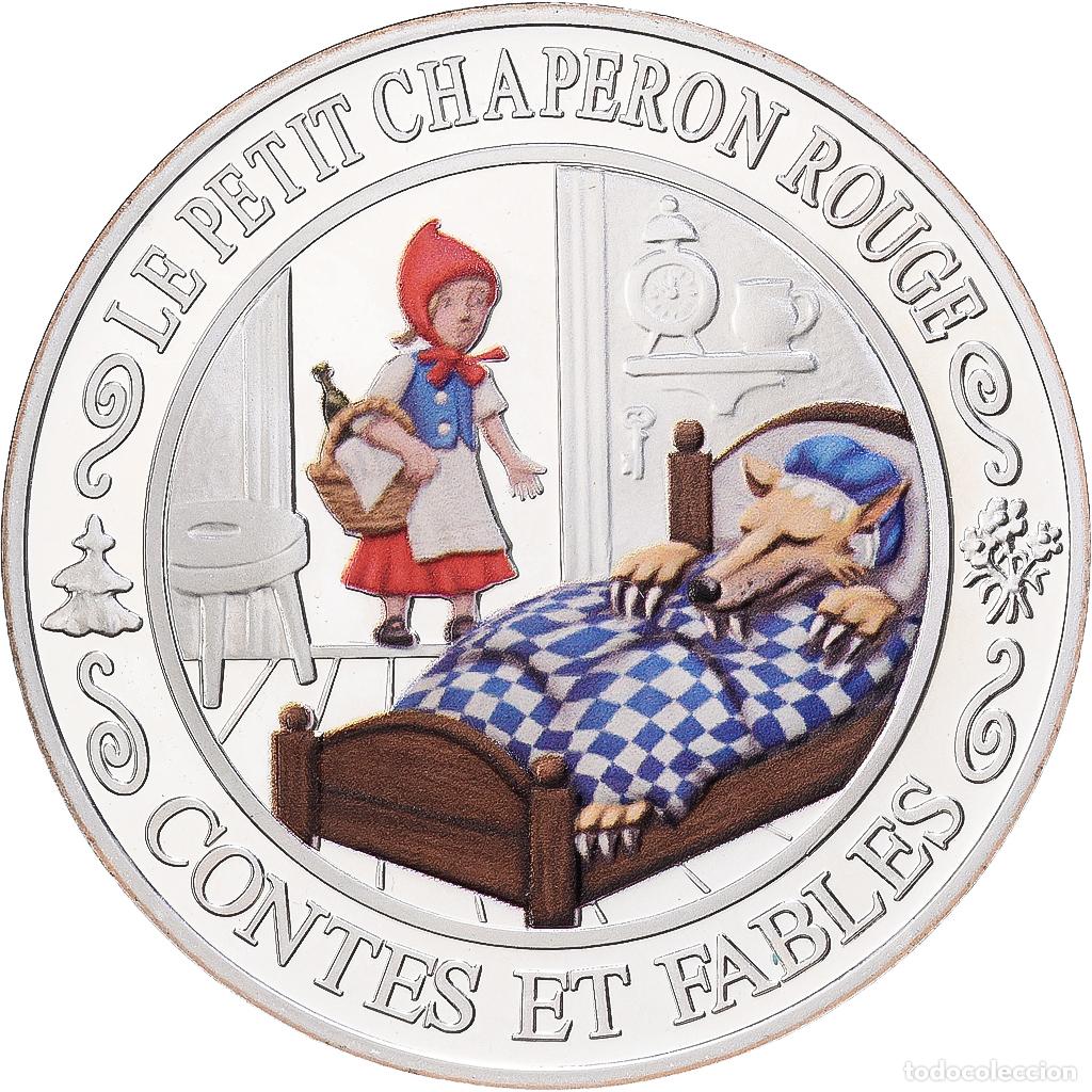 Medallas hist&oacute;ricas: [#1216566] Francia, medalla, Contes et Fables, Le Petit Chaperon Rouge, Plata, FDC