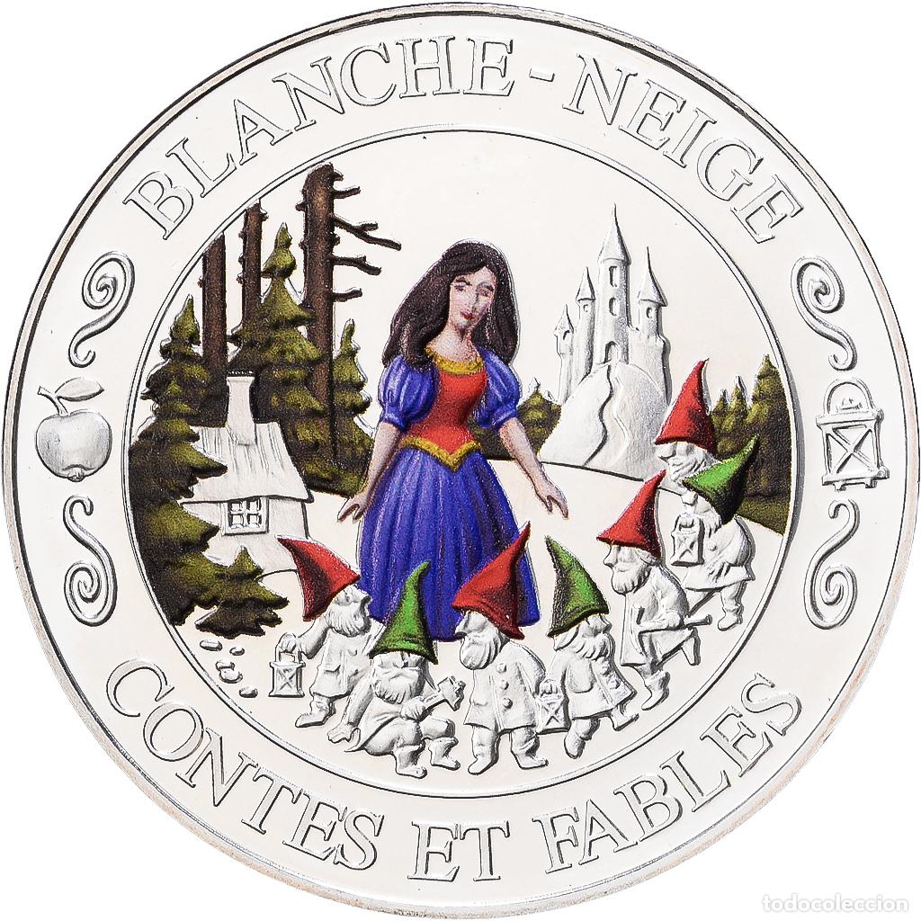 Medallas hist&oacute;ricas: [#1216570] Francia, medalla, Contes et Fables, Blanche-Neige, Plata, FDC