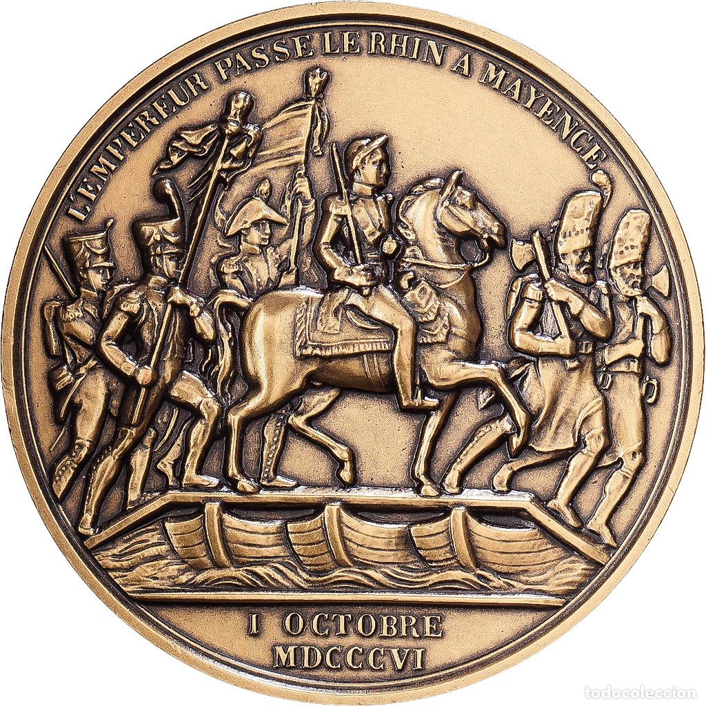 Medallas hist&oacute;ricas: [#1216627] Francia, medalla, Napol&eacute;on Ier, l'Empereur passe le Rhin &agrave; Mayence, Bronce