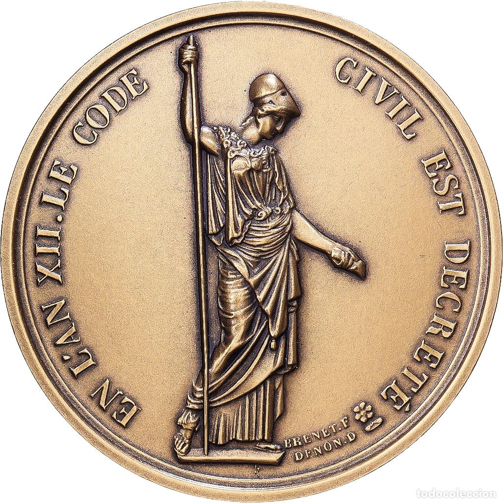 Medallas hist&oacute;ricas: [#1216629] Francia, medalla, Napol&eacute;on Ier, En l'An XII, le Code Civil est D&eacute;cr&eacute;t&eacute;