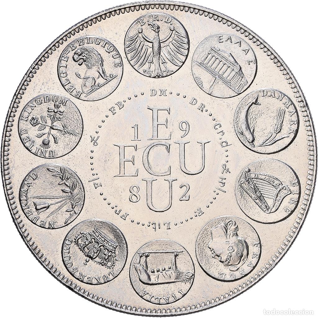 Medallas hist&oacute;ricas: [#1216648] Francia, medalla, Ecu Europa, 1982, Cobre - n&iacute;quel, SC+