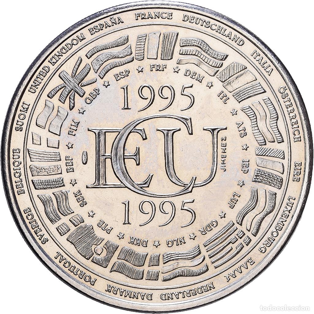 Medallas hist&oacute;ricas: [#1216647] Francia, medalla, Ecu Europa, 1995, Cobre - n&iacute;quel, SC+