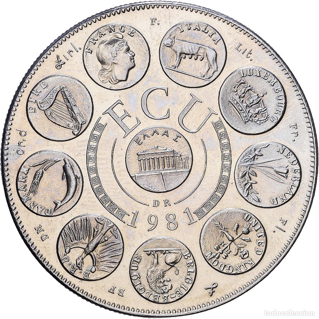 Medallas hist&oacute;ricas: [#1216649] Francia, medalla, Ecu Europa, 1981, Cobre - n&iacute;quel, SC+