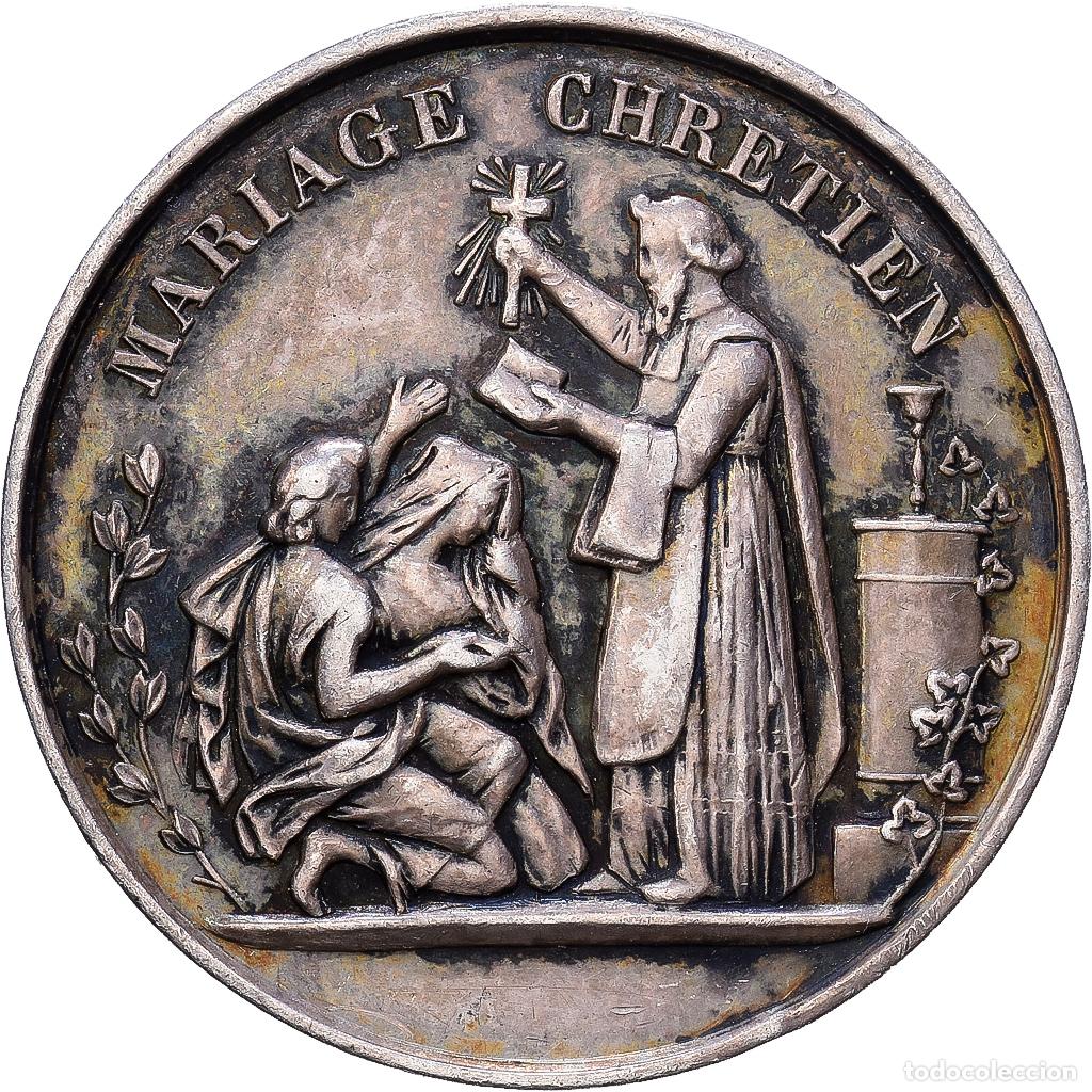 Medallas hist&oacute;ricas: [#1216657] Francia, medalla, Religion, Mariage Chr&eacute;tien, Plata, MBC