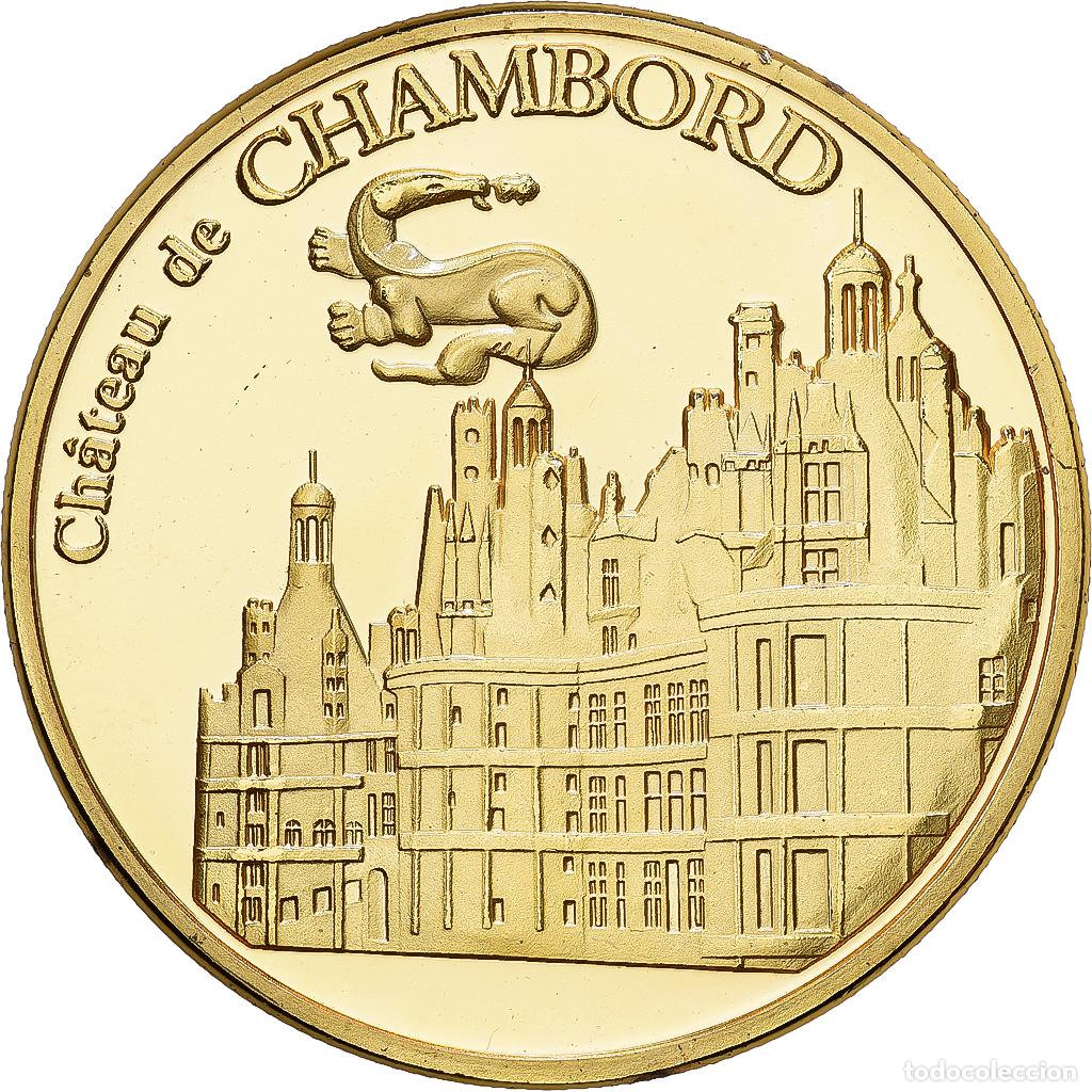 Medallas hist&oacute;ricas: [#1216663] Francia, zeton, Ch&acirc;teau de Chambord, Cobre - n&iacute;quel dorado, MBC