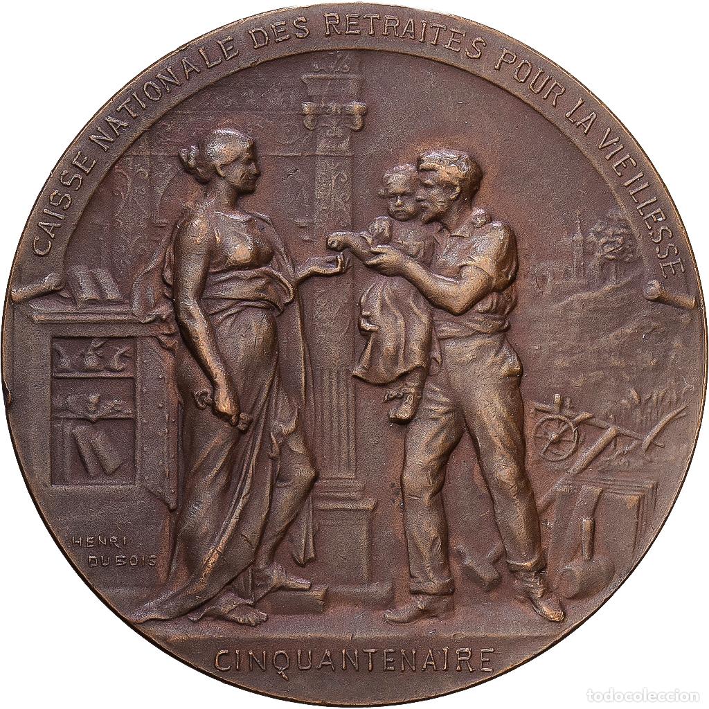 Medallas hist&oacute;ricas: [#1216666] Francia, medalla, Caisse Nationale des Retraites pour la Vieillesse, 1900