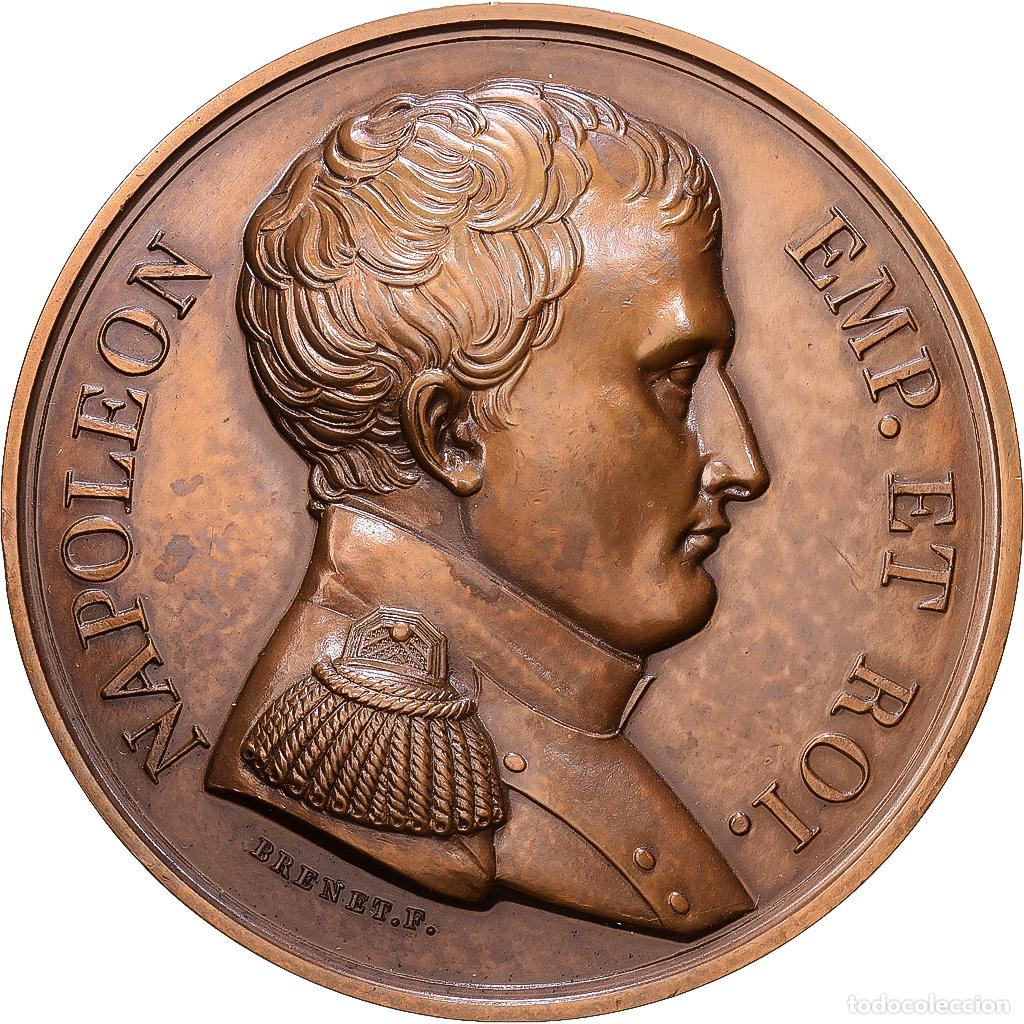 Medallas hist&oacute;ricas: [#1216667] Francia, medalla, Napol&eacute;on Ier, S&eacute;jour &agrave; l'Ille St H&eacute;l&egrave;ne, Bronce, Denon