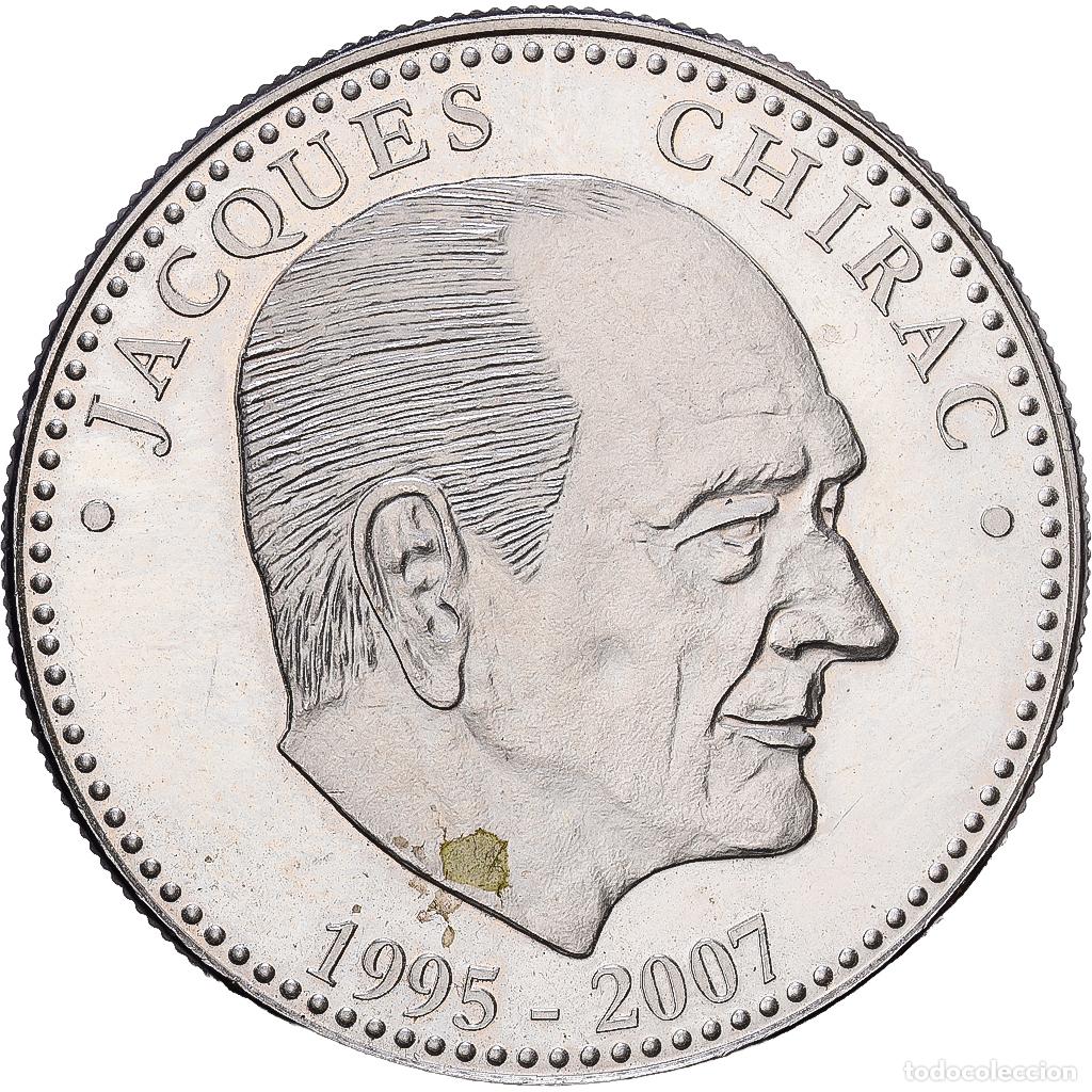 Medallas hist&oacute;ricas: [#1216675] Francia, medalla, Les Pr&eacute;sidents de la R&eacute;publique, Jacques Chirac, Cobre -