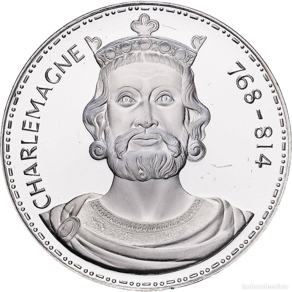 Medallas hist&oacute;ricas: [#1216702] Francia, medalla, Les Rois de France, Charlemagne, Plata, SC+