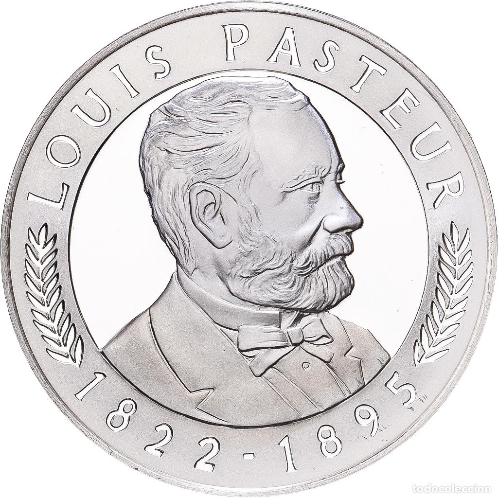 Medallas hist&oacute;ricas: [#1216701] Francia, medalla, Louis Pasteur, 1995, Plata, FDC