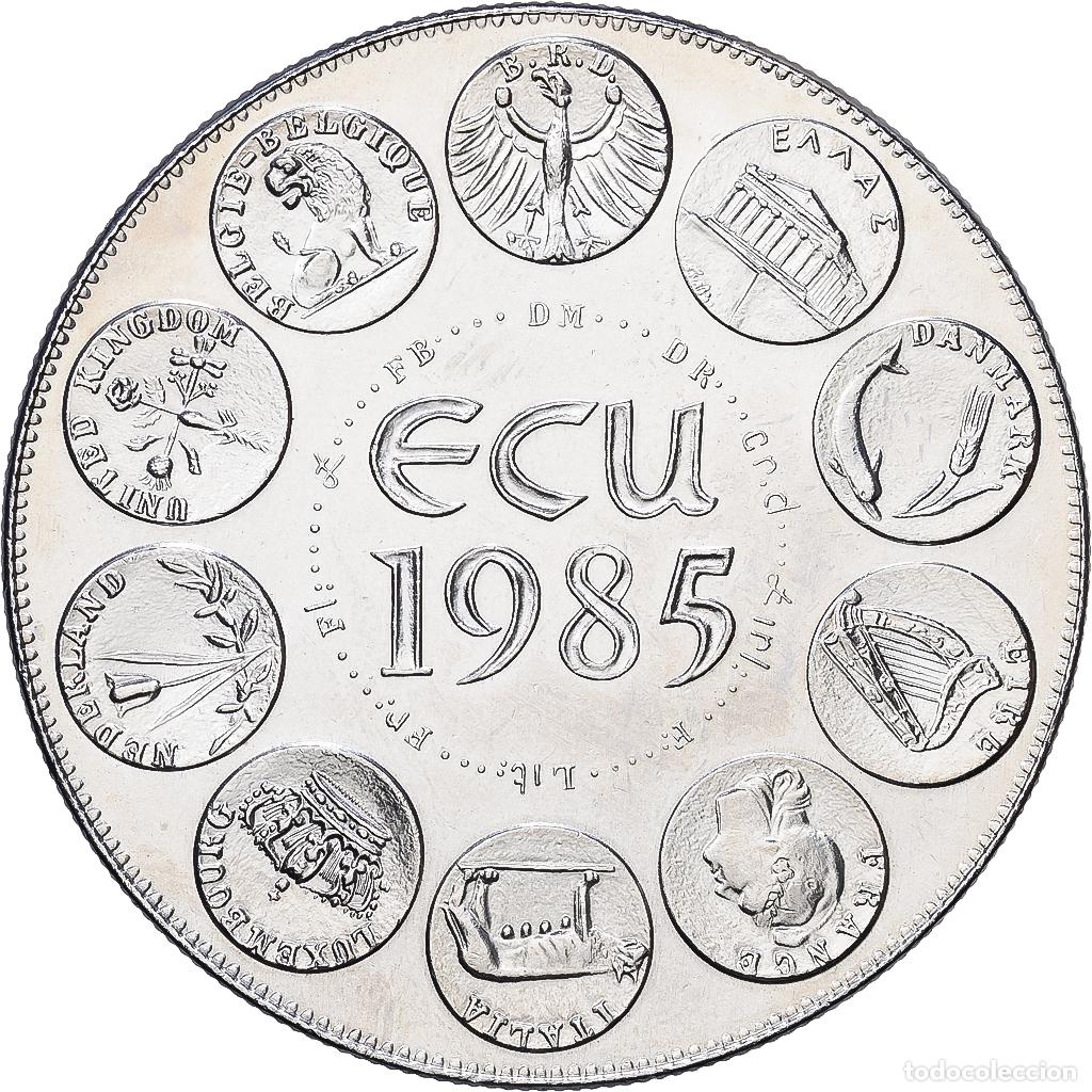 Medallas hist&oacute;ricas: [#1216751] Francia, medalla, Ecu Europa, Politics, 1985, SC, Cobre - n&iacute;quel