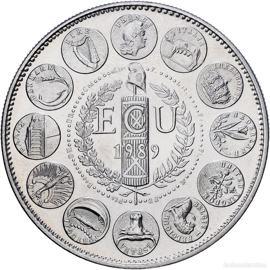 Medallas hist&oacute;ricas: [#1216752] Francia, medalla, Ecu Europa, 1989, Cobre - n&iacute;quel, SC
