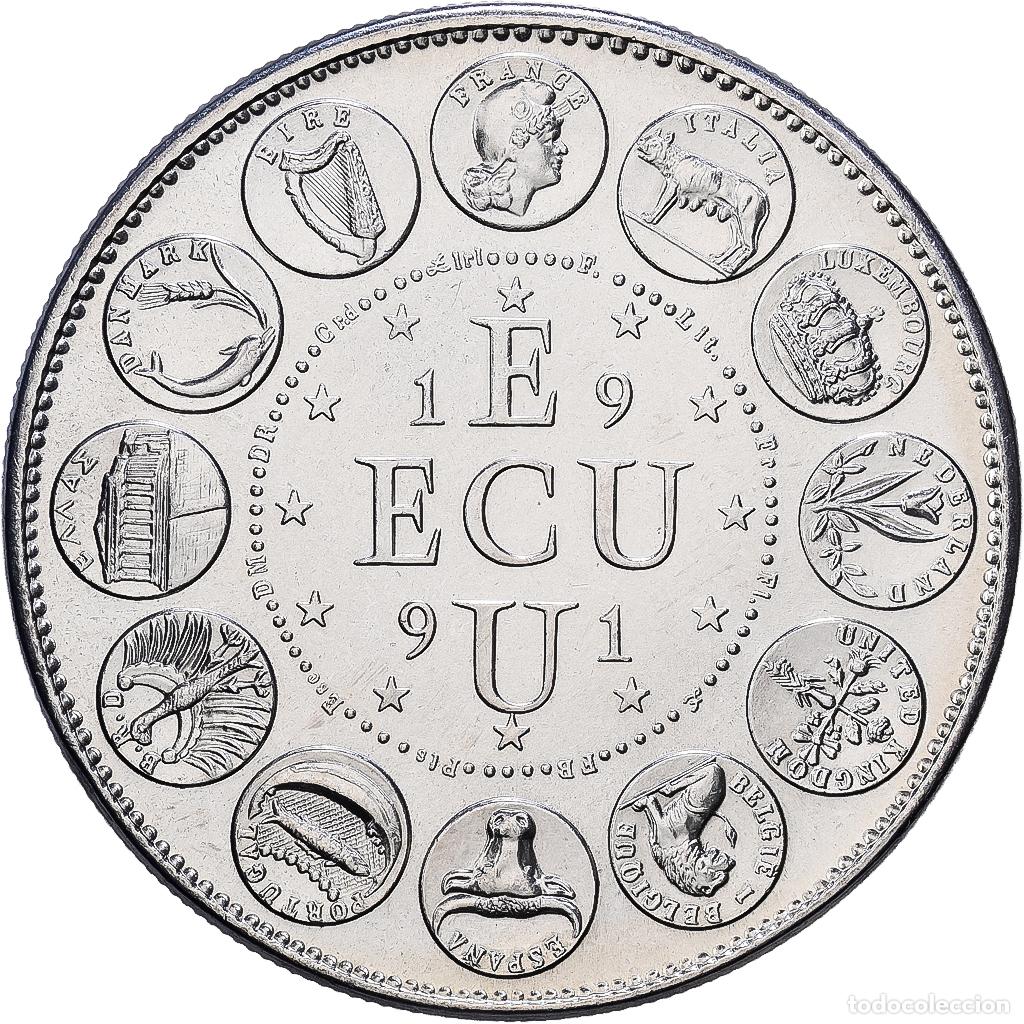 Medallas hist&oacute;ricas: [#1216753] Francia, medalla, Ecu Europa, 1991, Cobre - n&iacute;quel, SC