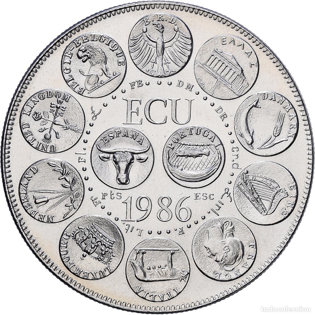 Medallas hist&oacute;ricas: [#1216754] Francia, medalla, Ecu Europa, 1986, Cobre - n&iacute;quel, SC