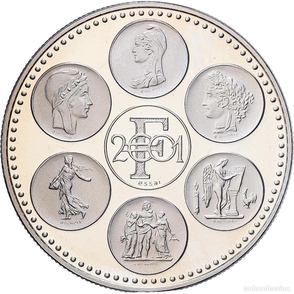 Medallas hist&oacute;ricas: [#1216763] Francia, medalla, Coq, Fin du Cours L&eacute;gal du Franc, 2001, Cobre - n&iacute;quel, SC