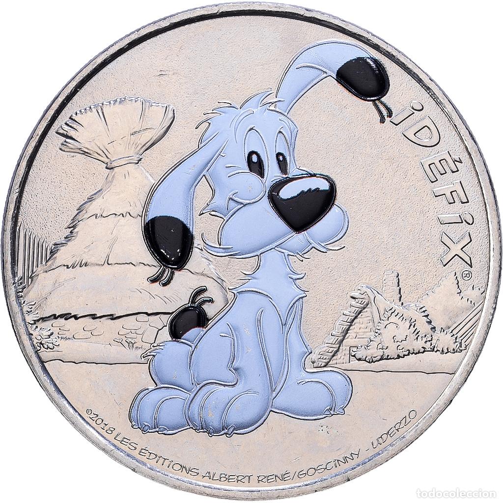 Medallas hist&oacute;ricas: [#1216806] Francia, zeton, Ast&eacute;rix - Id&eacute;fix, 2018, Cobre - n&iacute;quel, MDP, SC