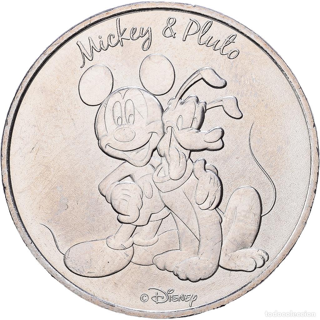 Medallas hist&oacute;ricas: [#1216812] Francia, medalla, Mickey et Pluto, 2018, Cobre - n&iacute;quel, MDP, SC