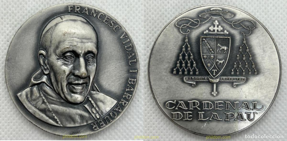 Medallas hist&oacute;ricas: MEDALLA CARDENAL DE LA PAU . FRANCESC VIDAL I BARRAQUER