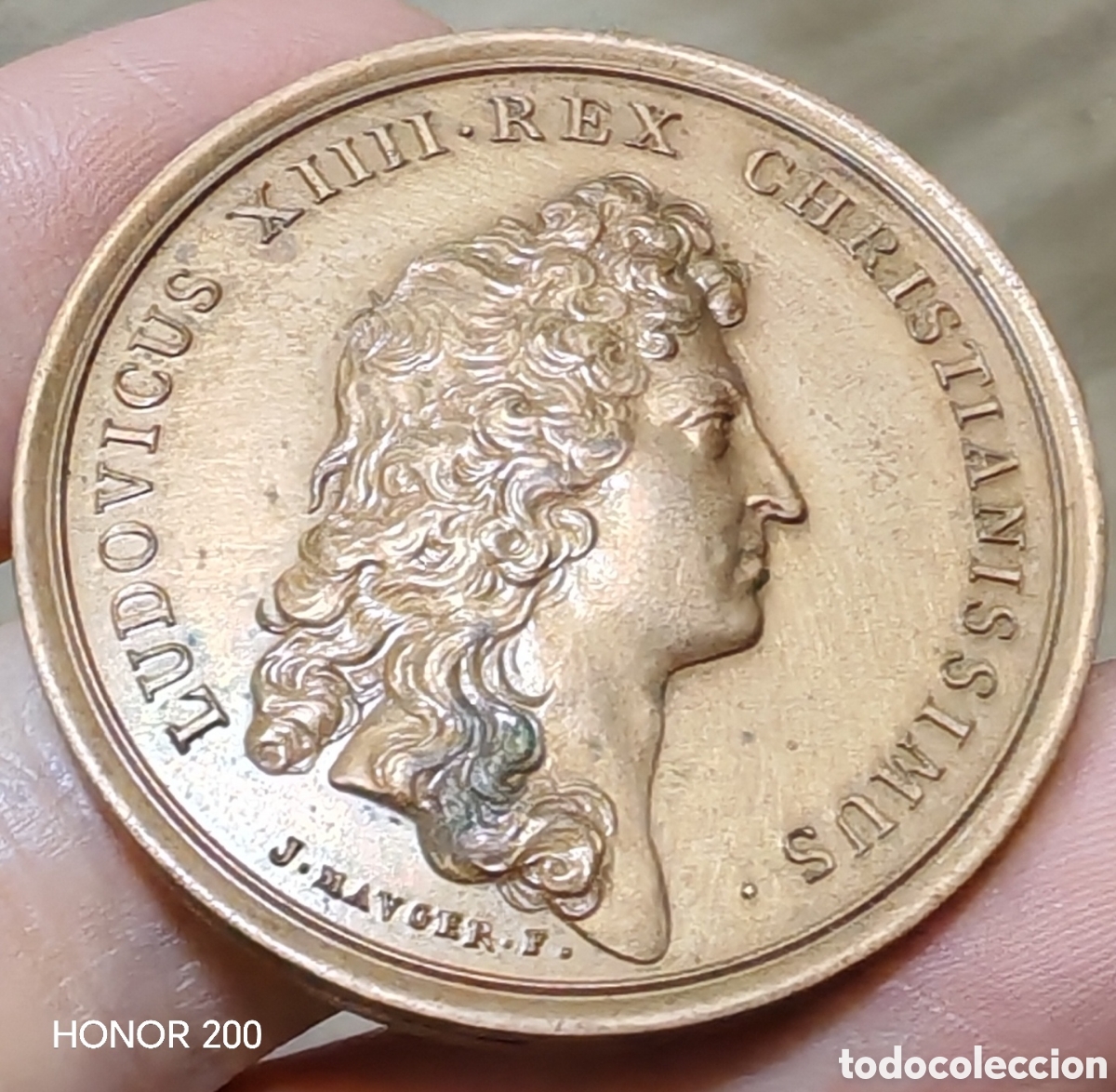 Medallas hist&oacute;ricas: Medalla - Louis XIV. Adopci&oacute;n oficial del Sol c&oacute;mo Divisa - Par&iacute;s 1976