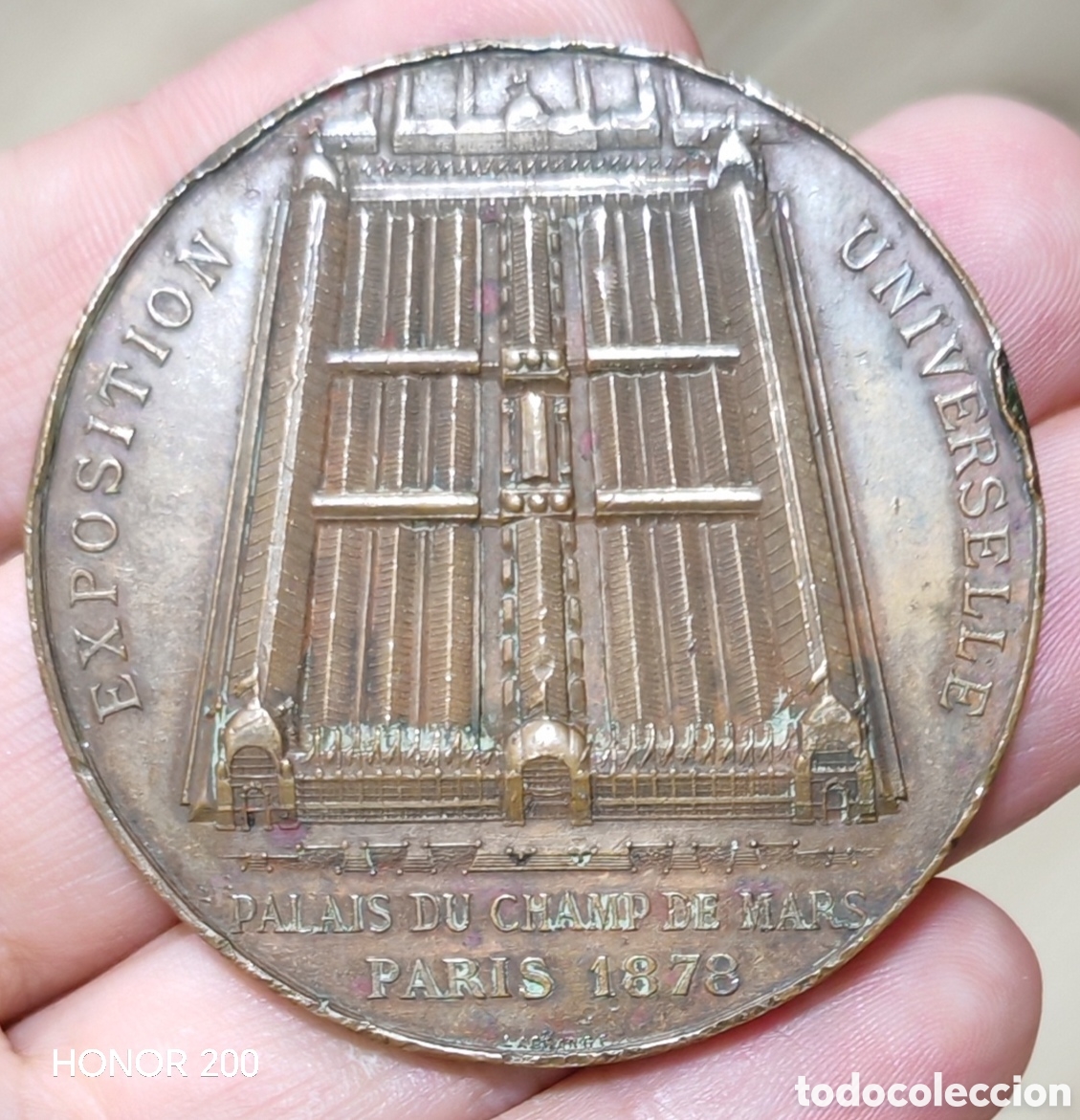 Medallas hist&oacute;ricas: Medalla - Exposici&oacute;n Universal de Paris 1878 - Eugene Oudine