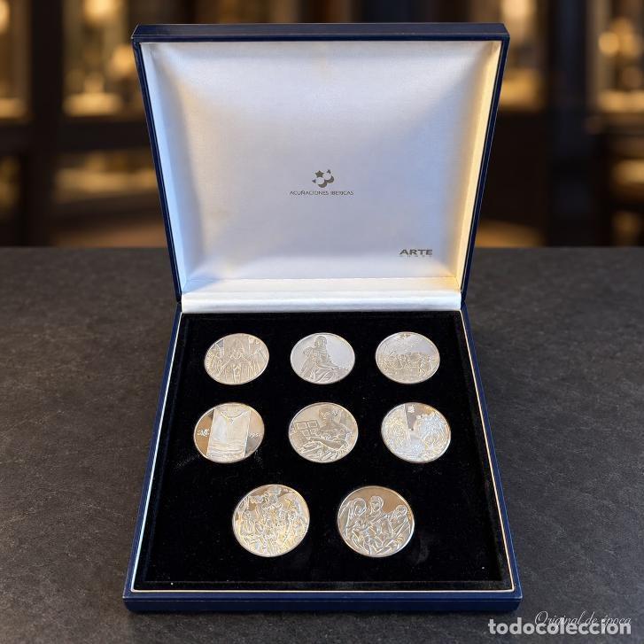 Medalhas hist&oacute;ricas: (MEDN-261000)SERIE DE 8 MEDALLAS DE PLATA FINA 999 ACU&Ntilde;ACIONES IBERICAS - GRANDES PINTORES ESPA&Ntilde;OLES