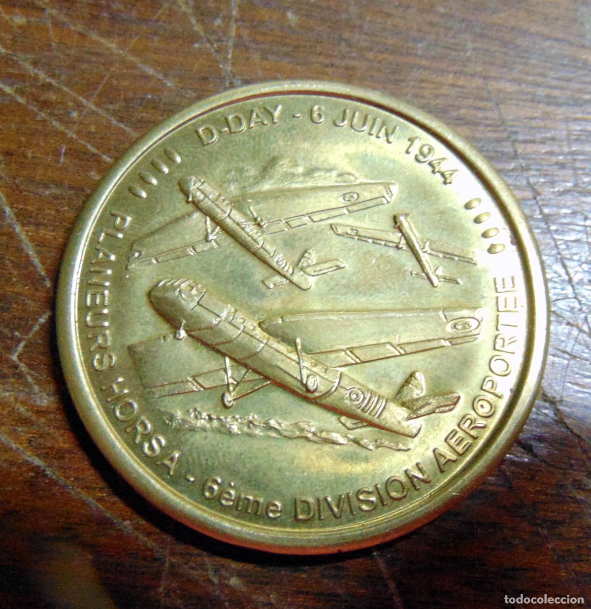 M&eacute;dailles historiques: MEDALLA FRANCESA 4,5CM DE DIAMETRO, LATON, DIVISION AEROTRASPORTEE