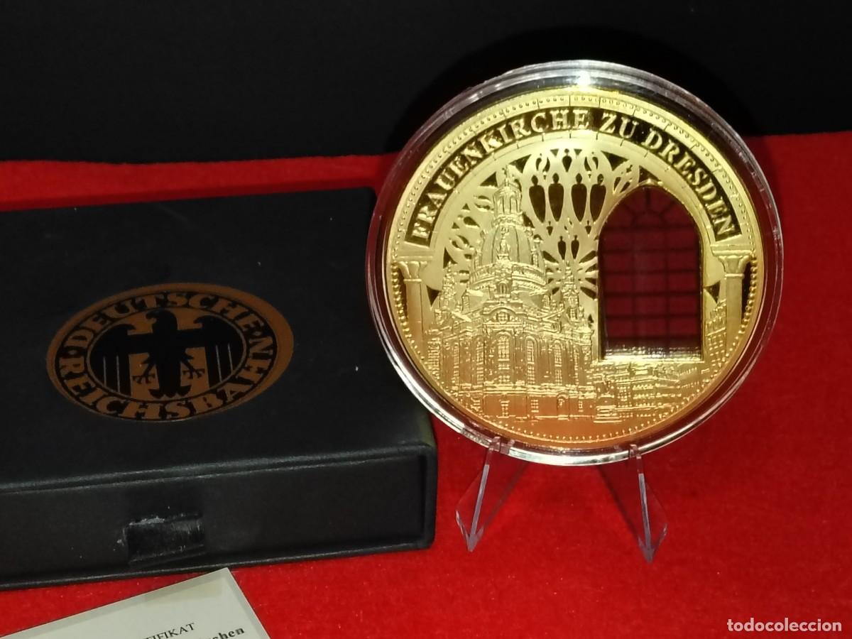 Historische Medaillen: MEDALLA CONMEMORATIVA XXL DE LA FRAUENKIRCHE ZU DRESDEN ( IGLESIA DE NUESTRA SE&Ntilde;ORA DE DRESDE)