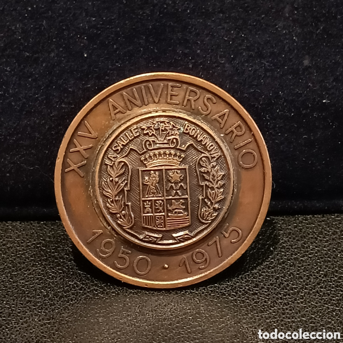 Medallas hist&oacute;ricas: Moneda XXV aniversario, 1950, 1975, Colegio La Salle Bonanova.