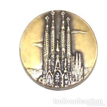 M&eacute;dailles historiques: Medalla de bronce de la Sagrada Familia de Barcelona - Iberia-