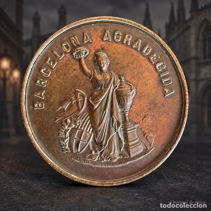 M&eacute;dailles historiques: (MEDN-261003)AMADEO DE SABOYA. MEDALLA DE BRONCE EPIDEMIA FIEBRE AMARILLA BARCELONA 1870.