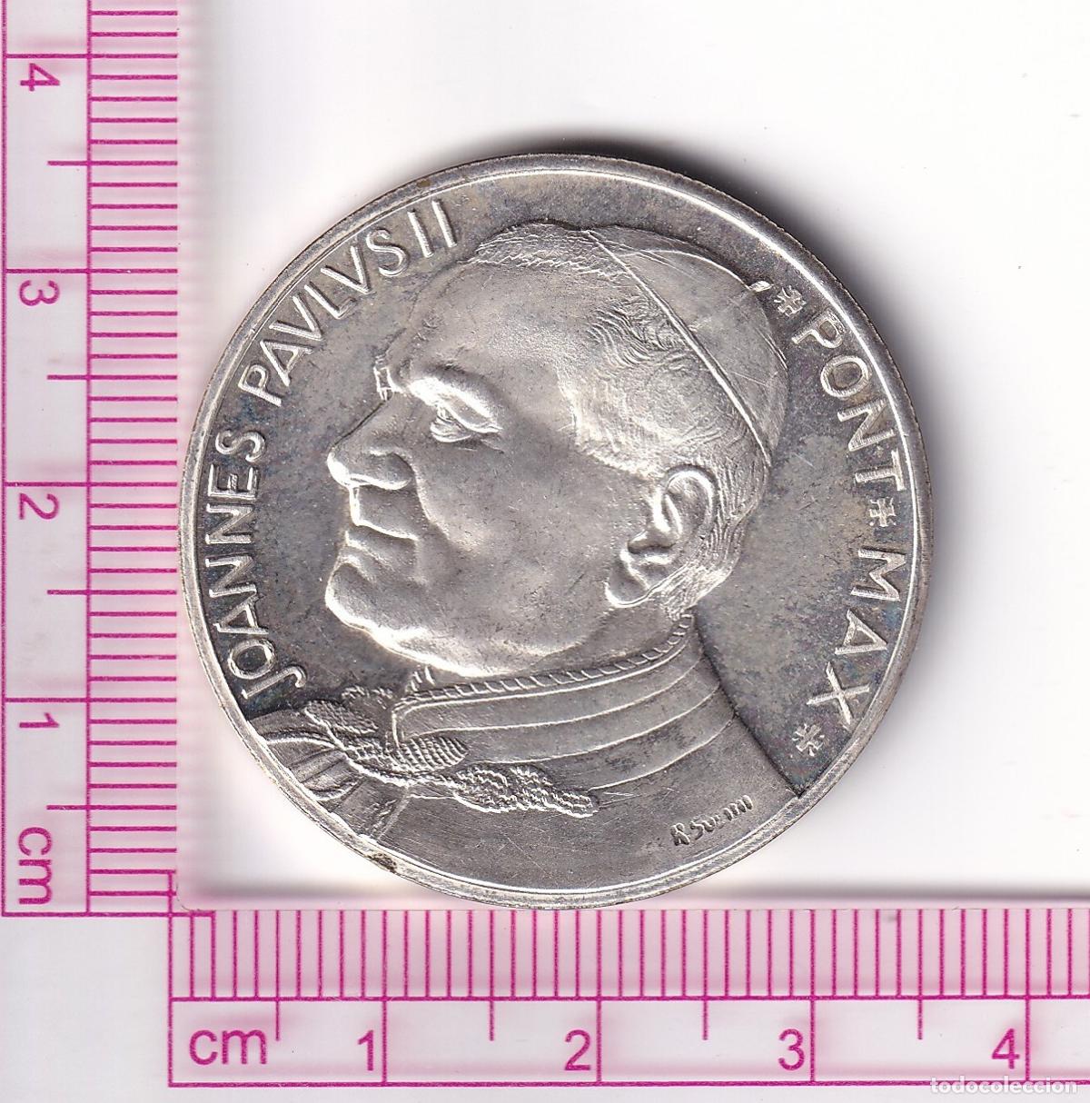 Historical Medals: CRM0831 MEDALLA PAPA JUAN PABLO II PLATA 16,50 GRAMOS
