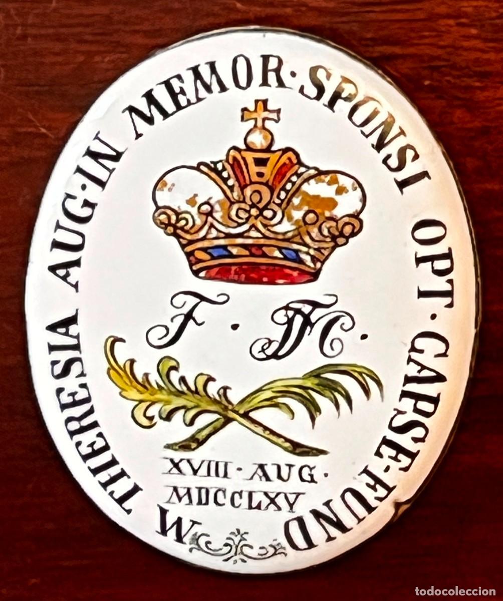 Medallas hist&oacute;ricas: EXCEPCIONALES ESMALTES SOBRE COBRE, MUERTE EMPERADOR FRANCISCO I, MAR&Iacute;A TERESA DE AUSTRIA, 1765, SIG