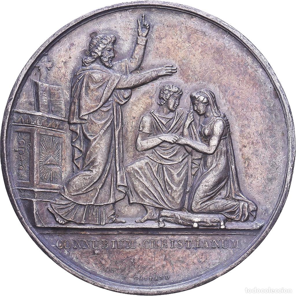 Medallas hist&oacute;ricas: [#1203474] Francia, medalla, M&eacute;daille de mariage, Plata, MBC+