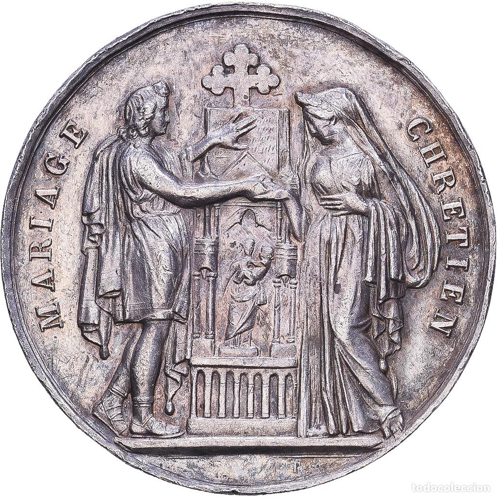 Medallas hist&oacute;ricas: [#1203476] Francia, medalla, M&eacute;daille de mariage, Plata, MBC+