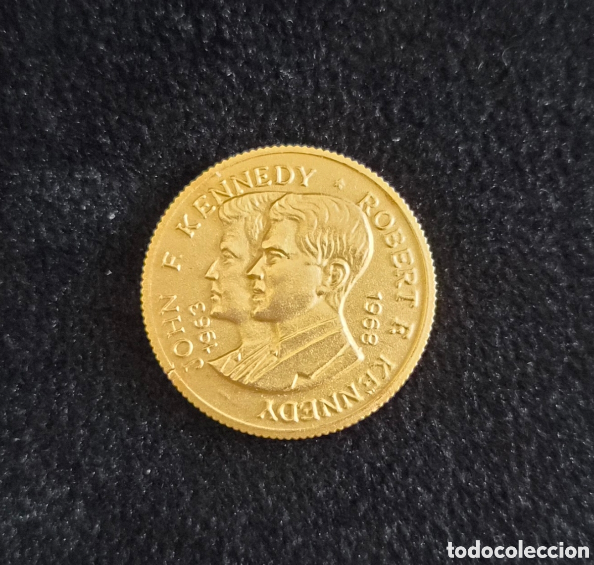 Medallas hist&oacute;ricas: Medalla de oro conmemorativa dedicada al presidente estadounidense John F. Kennedy