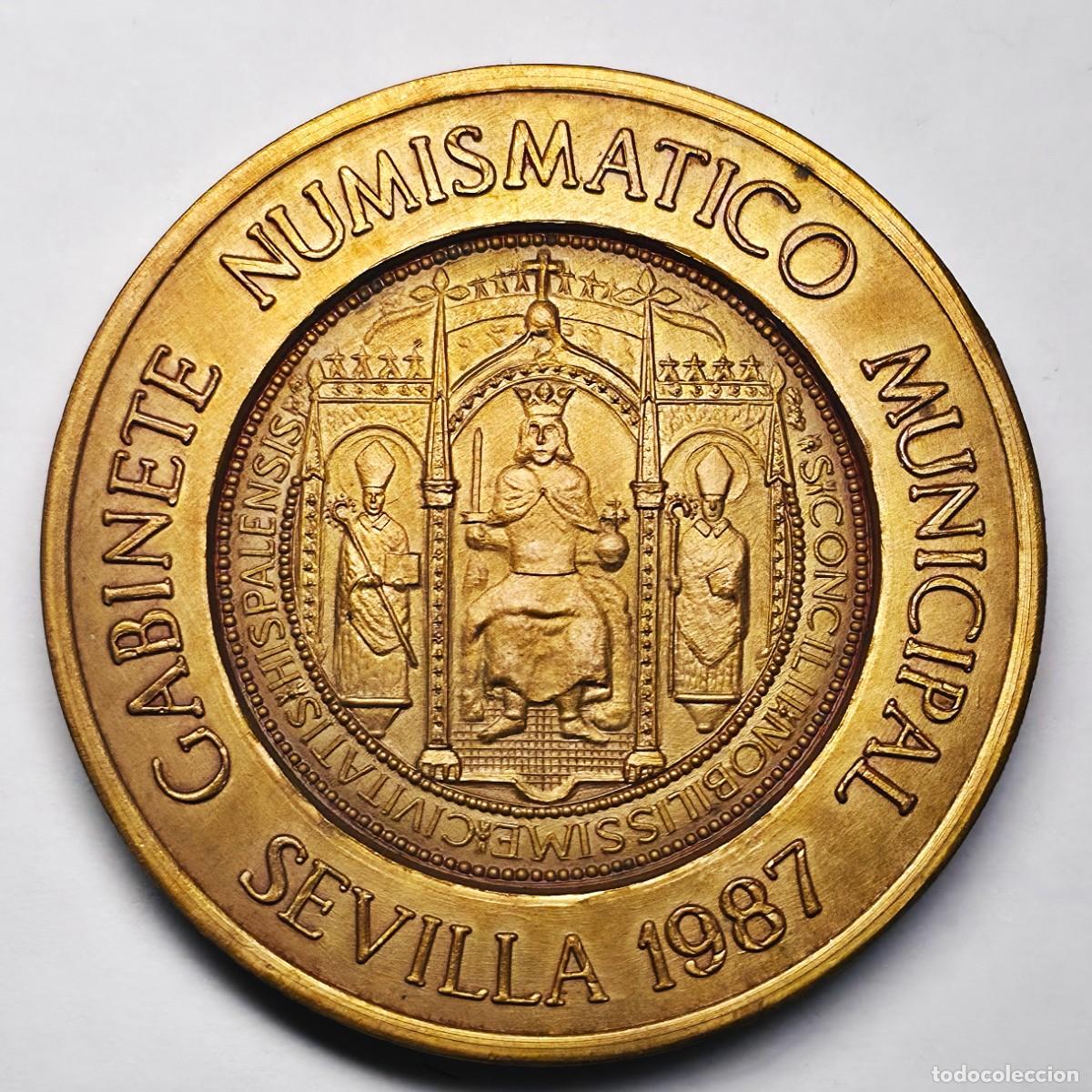 Medallas hist&oacute;ricas: MEDALLA GABINETE NUMISMATICO MUNICIPAL SEVILLA 1987. 400 ANIVERSARIO CASA DE LA MONEDA