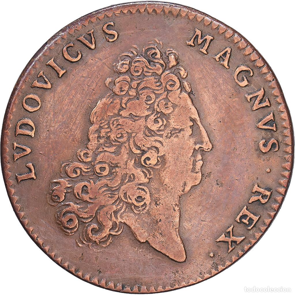 Medallas hist&oacute;ricas: [#1547874] Francia, zeton, Louis XIV, Gal&egrave;res Royales , Comptabilit&eacute; de la Marine, Cobre