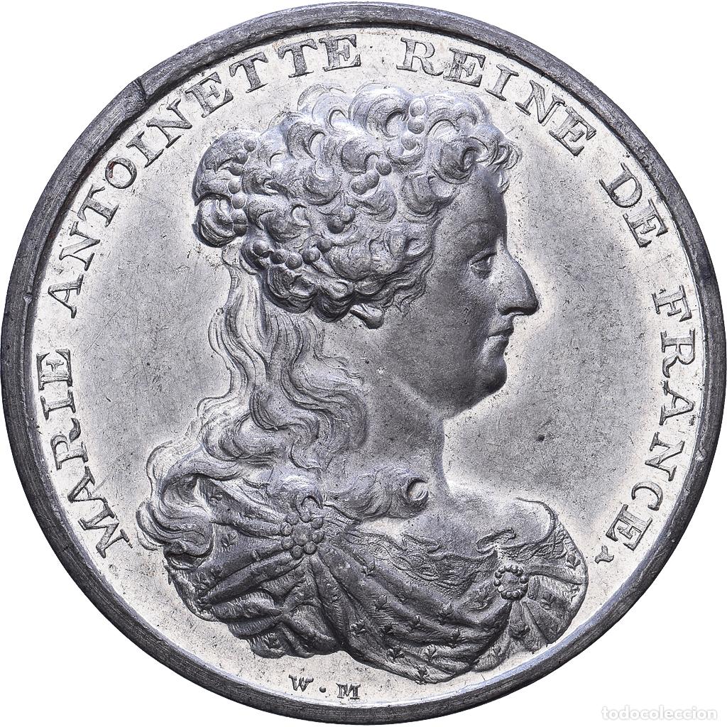 Medallas hist&oacute;ricas: [#1535038] Francia, zeton, Mort de Marie-Antoinette, 1793, White Metal, EBC