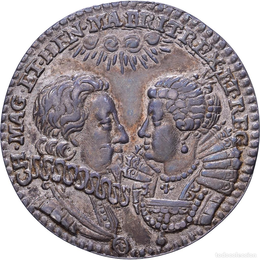 Medallas hist&oacute;ricas: [#1535050] Francia, zeton, Charles I & Henrietta Maria wedding, 1625, Plata, MBC