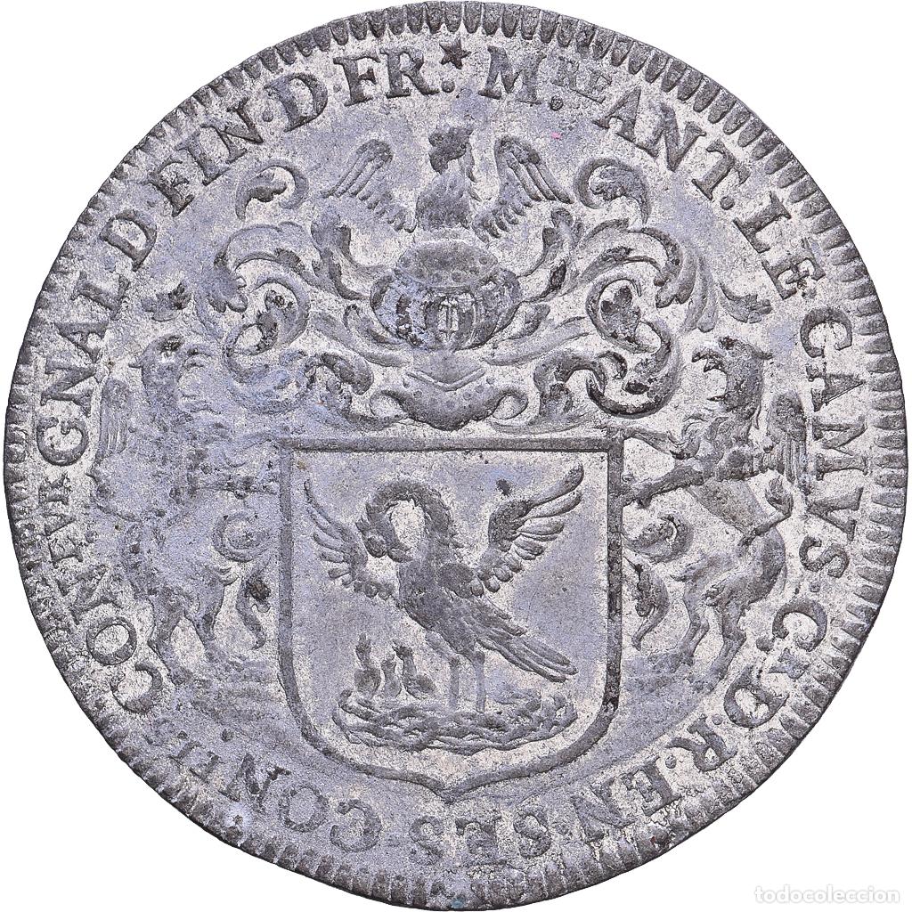 Medallas hist&oacute;ricas: [#139964] Francia, zeton, Monseigneur Antoine Le Camus, 1661, Hojalata, MBC