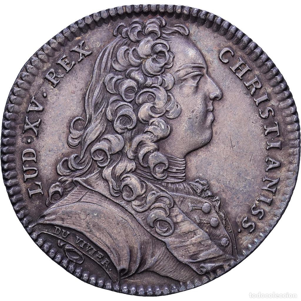 Medallas hist&oacute;ricas: [#1535011] Francia, zeton, Louis XV, 1736, Plata, SC, Feuardent:2492